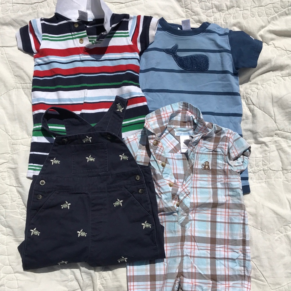 4 set of rompers- Janie and Jack